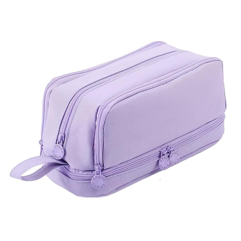 Minimalist Macaron Series Primary School Student Large Capacity Pencil Case with Multiple Dividers, Multifunctional and Stylish Stationery Box - Image 1